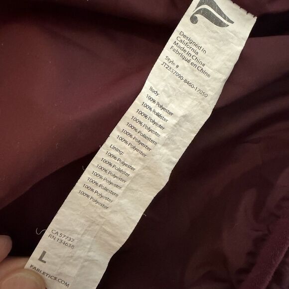 Fabletics Tahoe Teddy  Fleece Jacket Snap Front Camo Merlot Black Pink L bv - Picture 10 of 11